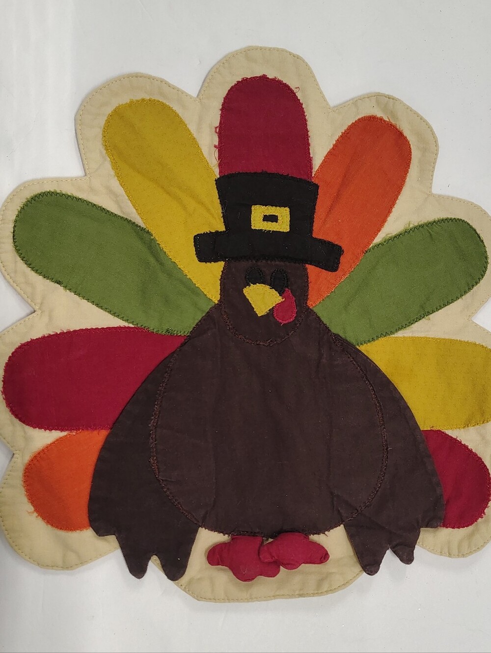 Set of 7 Thanksgiving Cute Turkey Placemats/ Pillow - Multi Cloth Home Decor